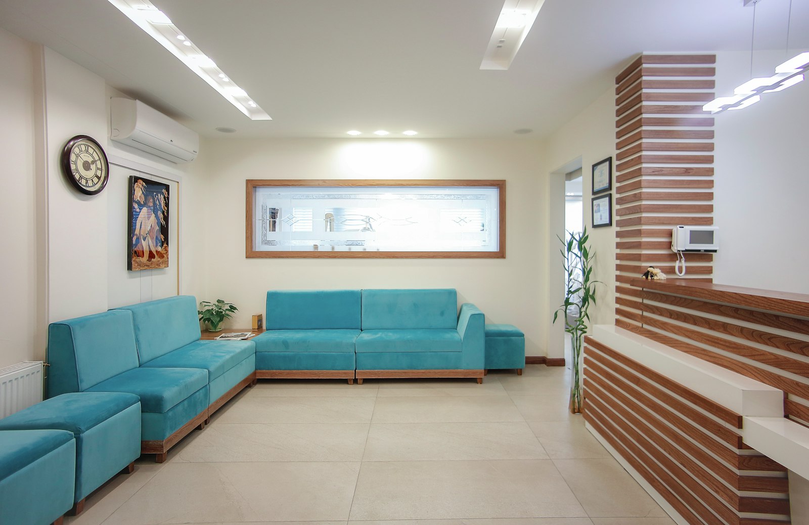 A bright, welcoming dental practice reception